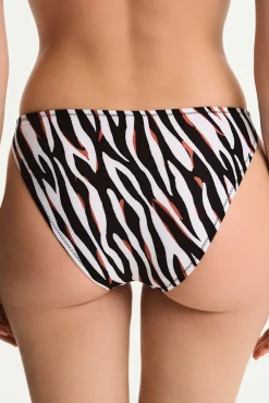Cueca de biquíni clássica estampado animal