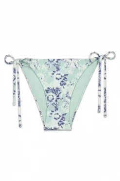 Cueca de biquíni clássica estampado tie dye verde