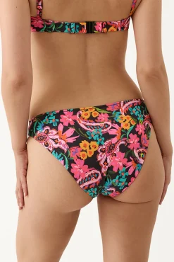 Cueca de biquíni clássica floral