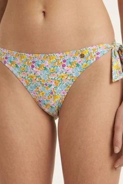 Cueca de biquíni clássica floral
