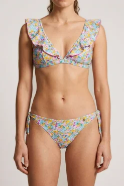 Cueca de biquíni clássica floral