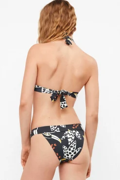 Cueca de biquíni com barras em V
