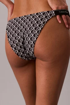 Cueca de biquíni de anca estampada