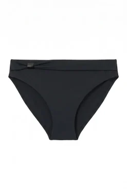 Cueca de biquíni de perna alta preta