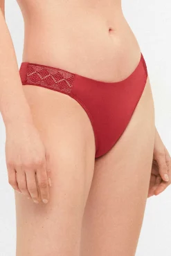 Cueca de biquíni de renda nas laterais