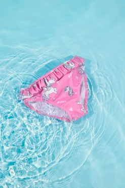 Cueca de biquíni de unicórnio para menina