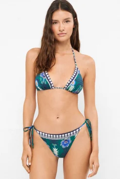 Cueca de biquíni estampada