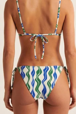 Cueca de biquíni laço clássica Aquamare