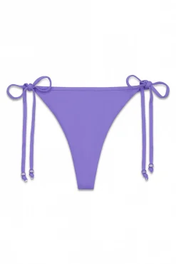 Cueca de biquíni tanga tiras lila