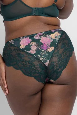 Cueca hipster clássica floral Anahi