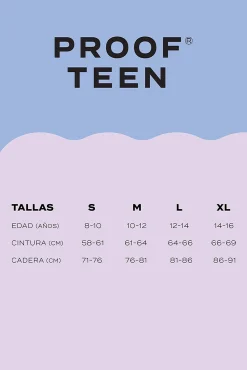 Cueca menstrual clássica para adolescente Absorção média