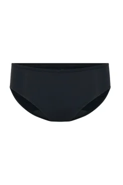 Cueca menstrual de renda cintura alta em bambu fluxo super azul