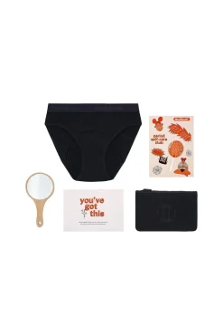 Cueca Menstrual Sem Costura Fluxo Abundante Azul