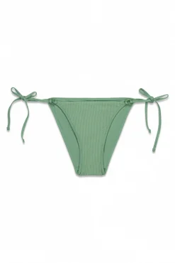 Cuecas de biquíni brasileiras com textura crinkle verde