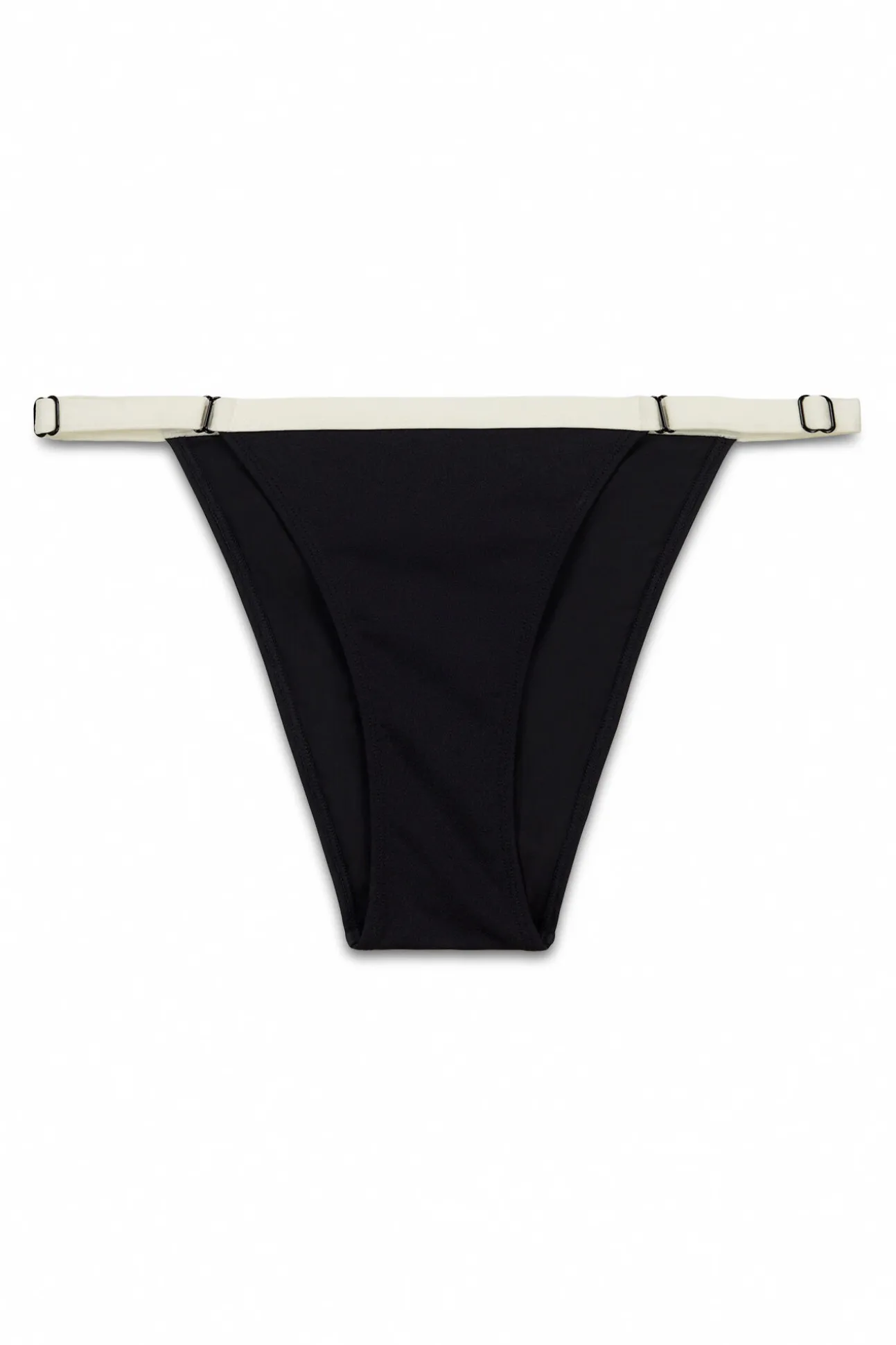 Cuecas de biquíni clássica color block preto e branco