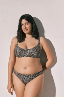 Cuecas de biquíni clássicas com estampado leopardo