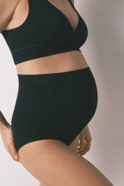 Cuecas de cintura alta maternidade preta