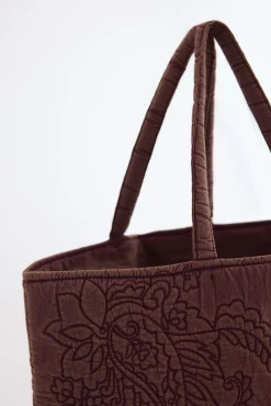 EMBROIDERY WASHED SHOPPER