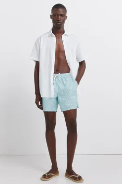 Fato de banho estampado de folhas