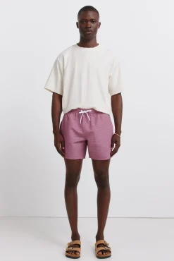 Fato de banho estampado de folhas com bolso de fecho-éclair