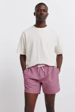 Fato de banho estampado de folhas com bolso de fecho-éclair