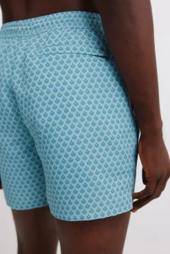 Fato de banho estampado mosaico bolso fecho-éclair