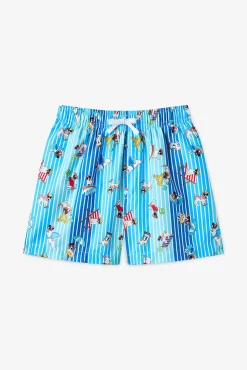 Fato de banho infantil às riscas e cães