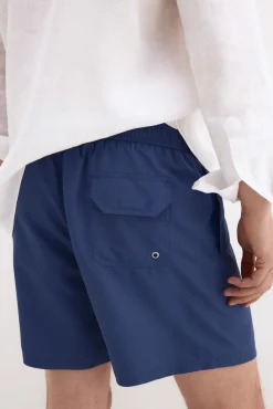 Fato de banho liso com logo grande lateral