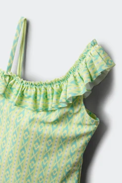 Fato de banho assimétrico ikat menina