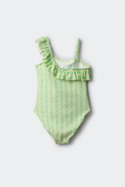 Fato de banho assimétrico ikat menina