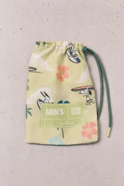 Fato de banho de homem estampado tropical Snoopy