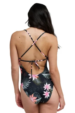 Fato de banho estampado de flores tropicais