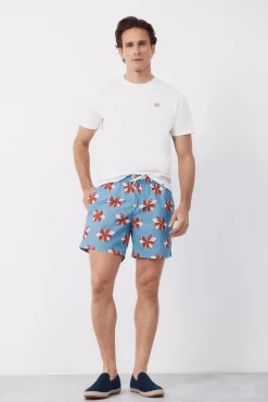 Fato de banho estampado de flores grandes
