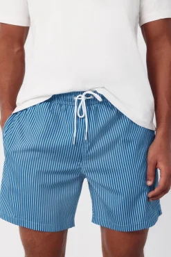 Fato de banho estampado riscas finas