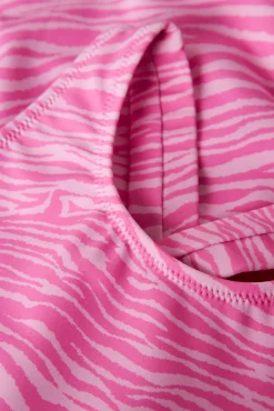 Fato de banho estampado zebra costas cruzadas
