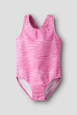 Fato de banho estampado zebra costas cruzadas