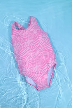 Fato de banho estampado zebra costas cruzadas
