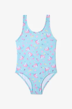 Fato de banho infantil estampado sereia