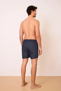 Fato de banho marinheiro com estampado de âncoras para homem