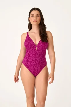 Fato de banho triangular modelador animal print