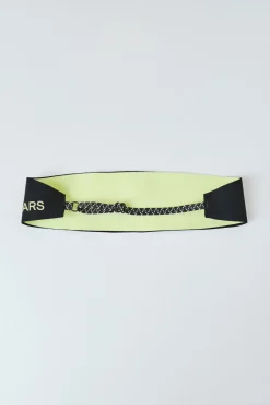 Fita de cabelo desportiva amarela