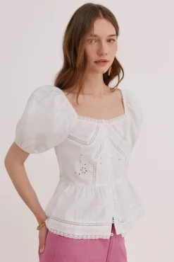 Gaia. Blusa peplum romântica