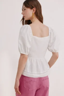 Gaia. Blusa peplum romântica