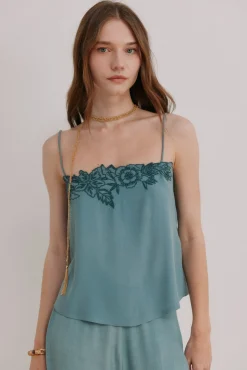 Galatea. Top de lingerie bordado