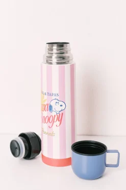 Garrafa em aço inoxidável Snoopy riscas