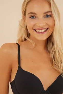 GORGEOUS Soutien push up algodão preto