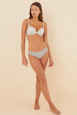 GORGEOUS Soutien push up algodão cinzento