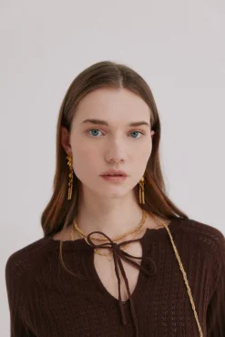 Imala. Camisola de malha rendada