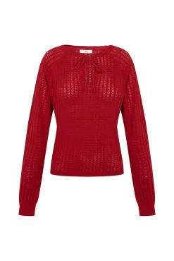 Imala. Camisola de malha rendada