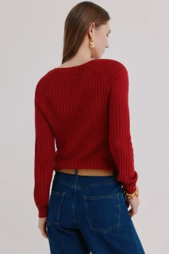 Imala. Camisola de malha rendada